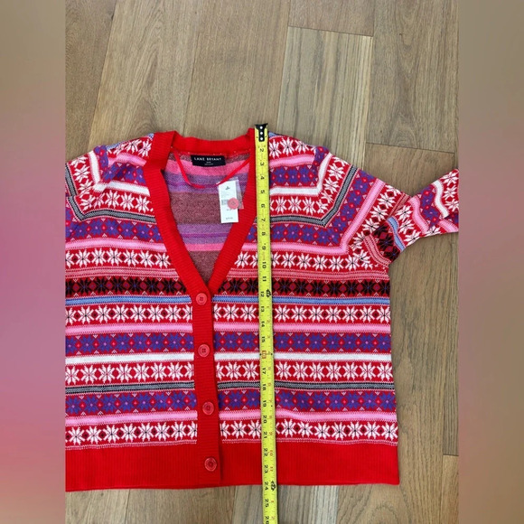 NWT Lane Bryant Button Up Christmas‎ Cardigan Snowflakes Size 18/20 - Picture 9 of 9